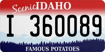 ID license plate I360089