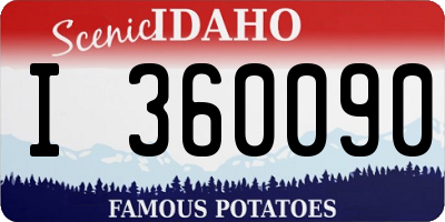 ID license plate I360090
