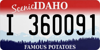 ID license plate I360091