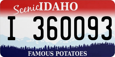 ID license plate I360093