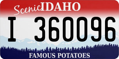 ID license plate I360096