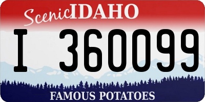 ID license plate I360099