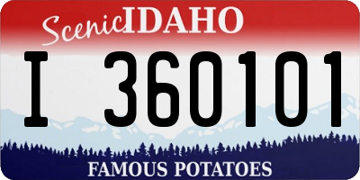 ID license plate I360101