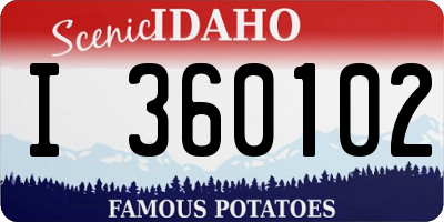 ID license plate I360102