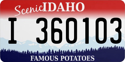 ID license plate I360103
