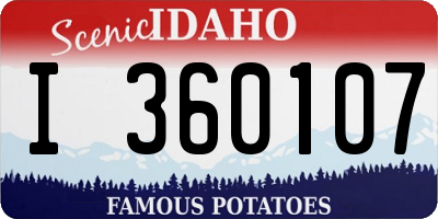 ID license plate I360107