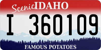 ID license plate I360109