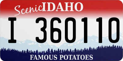 ID license plate I360110