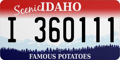 ID license plate I360111