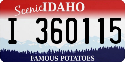 ID license plate I360115