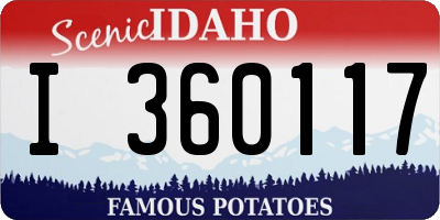 ID license plate I360117