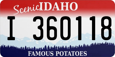 ID license plate I360118