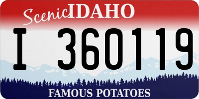 ID license plate I360119