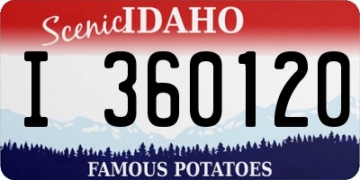 ID license plate I360120