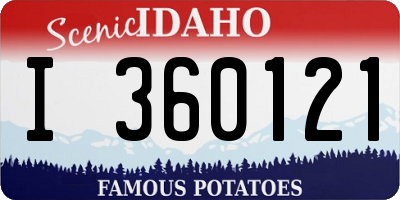 ID license plate I360121