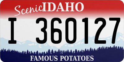 ID license plate I360127