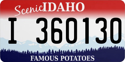 ID license plate I360130
