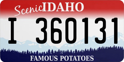 ID license plate I360131