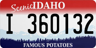 ID license plate I360132