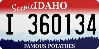 ID license plate I360134