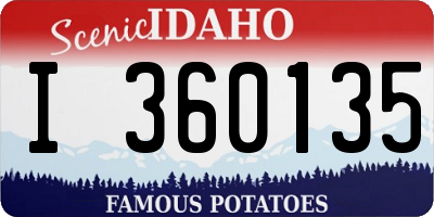 ID license plate I360135