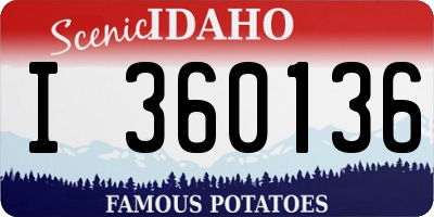 ID license plate I360136