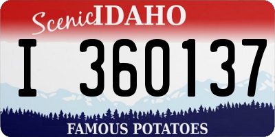 ID license plate I360137