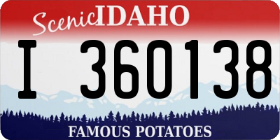 ID license plate I360138
