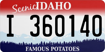 ID license plate I360140