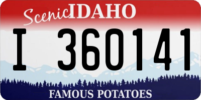 ID license plate I360141