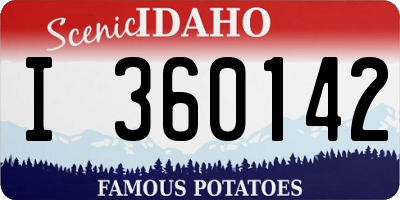 ID license plate I360142