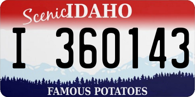 ID license plate I360143