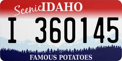 ID license plate I360145