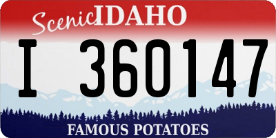 ID license plate I360147