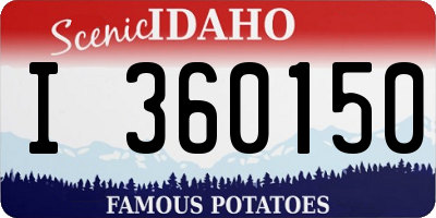 ID license plate I360150