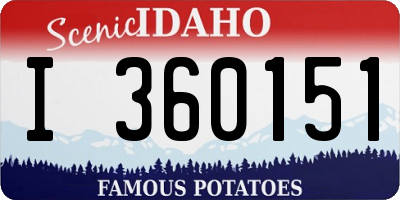 ID license plate I360151