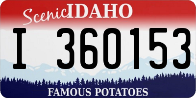 ID license plate I360153