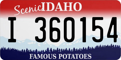ID license plate I360154