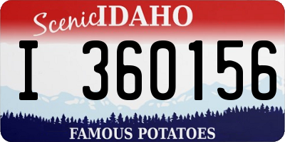 ID license plate I360156
