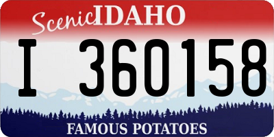 ID license plate I360158