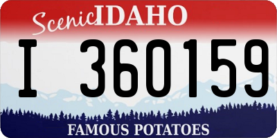 ID license plate I360159