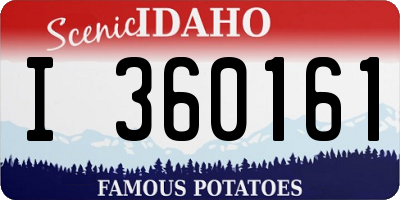 ID license plate I360161