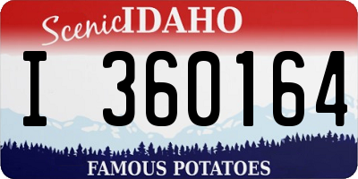 ID license plate I360164