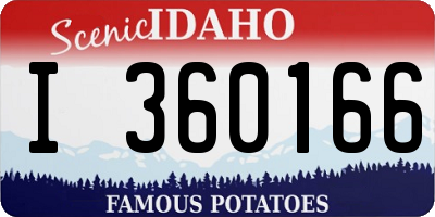 ID license plate I360166