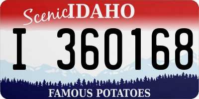 ID license plate I360168