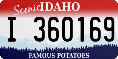 ID license plate I360169