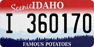ID license plate I360170