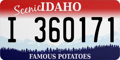 ID license plate I360171