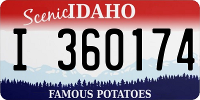 ID license plate I360174