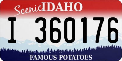 ID license plate I360176